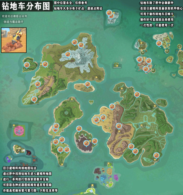 创造与魔法钻地车在哪 创造与魔法钻地车位置推荐