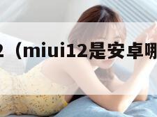 miui12（miui12是安卓哪个版本）